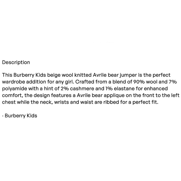 Burberry Girls Avrile Bear Sweater - Picture 6 of 8